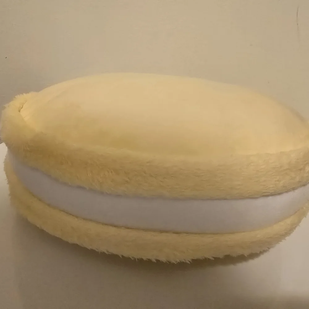 NWT Ashland Yellow and White French Macaron Soft Plush Pillow